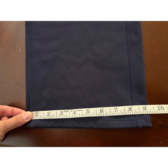 Athleta Wide Leg Utility Fleece Lined Sweatpants in Navy Blue Size Small Tall - Picture 14 of 15